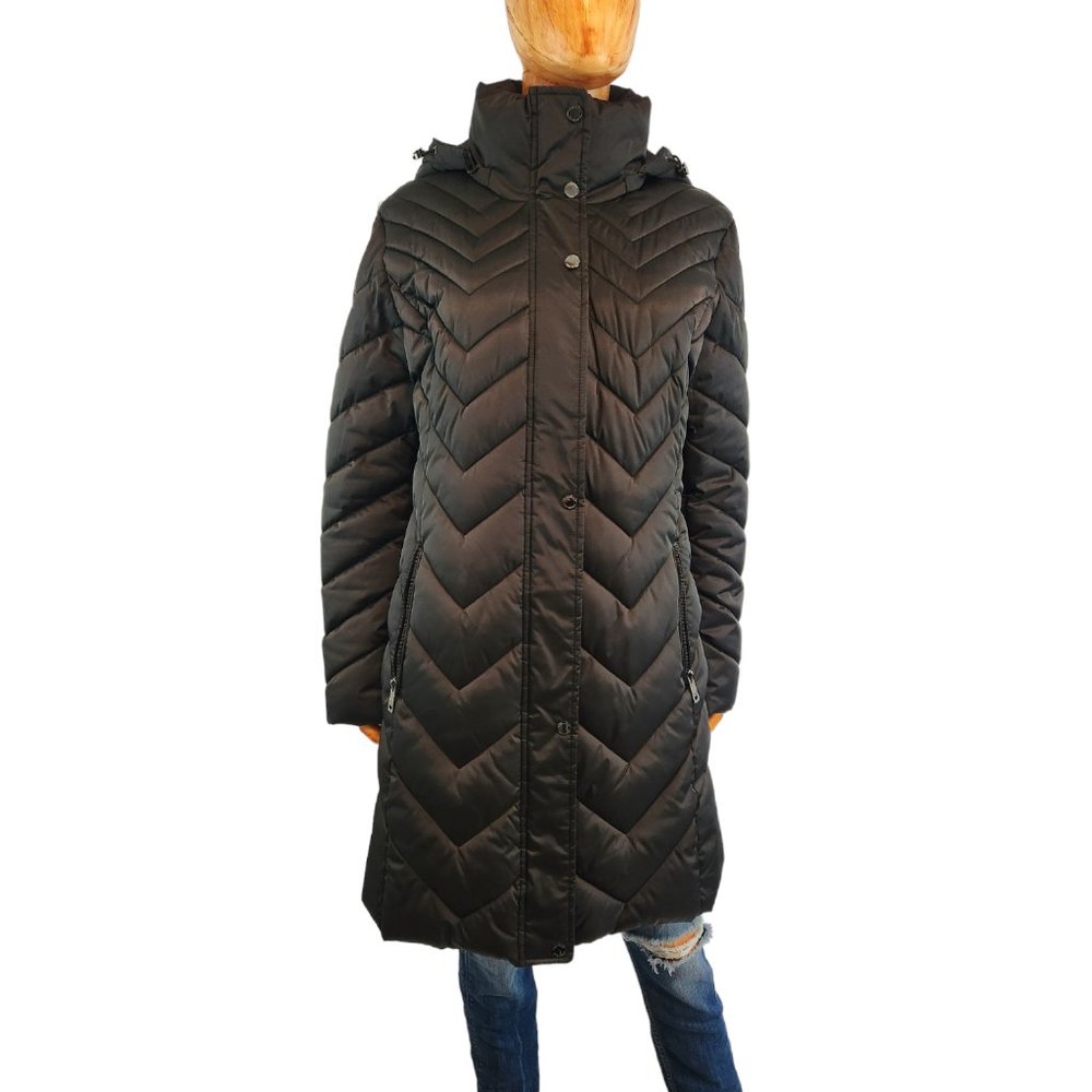 KENNETH COLE black quilted puffer jacket